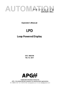Thumbnail of document Manual - LPD Current Loop Display